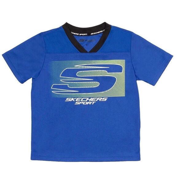 NEW! NWT SKECHERS Boys Kids 3 piece SOCCER Sport Set in Color Blue & Black - 3PC - Picture 3 of 11
